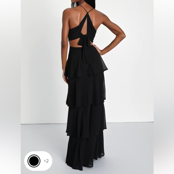 Lulus Tie-Back Tiered Maxi Dress - Picture 2 of 2